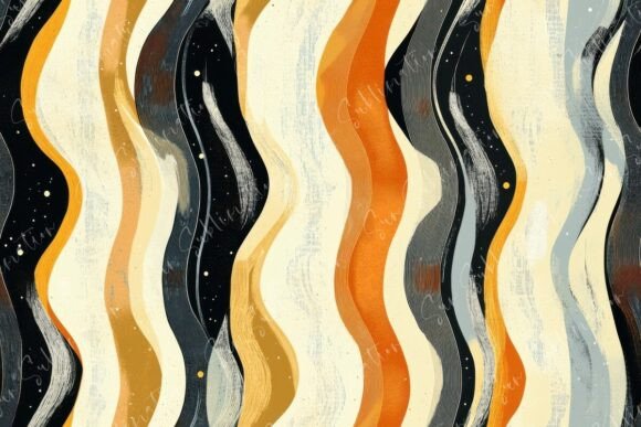 Abstract Warm Wave Patterns Seamless