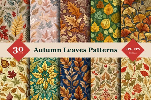 Autumn Leaves Patterns Design