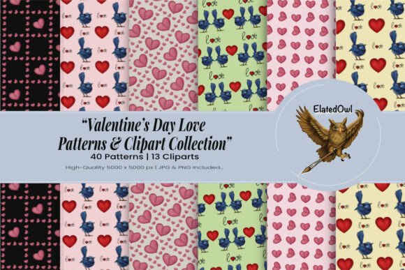 Elevating Seasonal Design: The Strategic Value of Valentine’s Day Love Patterns Clipart in Modern Creative Workflows