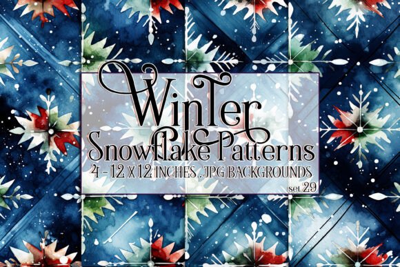 Embrace the Chill with Elegance: A Deep Dive into Watercolor Winter Snowflake Patterns 29