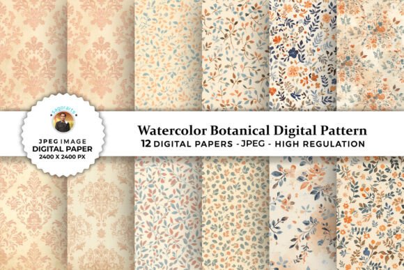 Evaluating Watercolor Botanical Digital Patterns for Creative Projects
