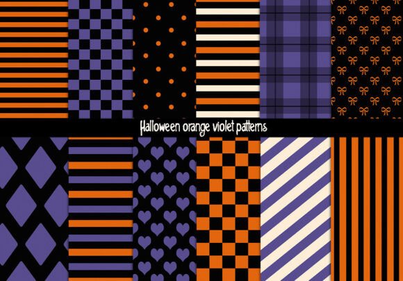 Halloween Orange Violet Patterns