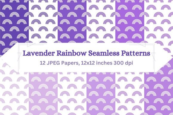 Lavender Rainbow Seamless Patterns