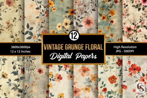 The Renaissance of Analog Aesthetics: Leveraging Vintage Grunge Flowers Seamless Patterns in Modern Design Workflows