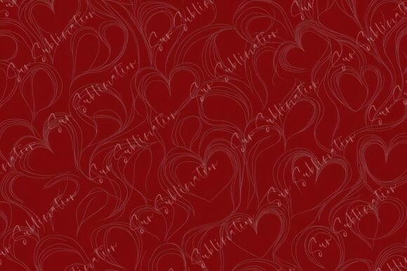 The Strategic Value of Intricate Heart Patterns on a Rich Red in Contemporary Visual Communication