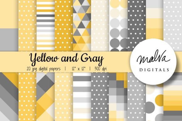 Yellow and Gray Geometric Patterns